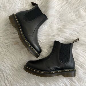 Dr. Martens Women’s Size 7 Black Chelsea Boots with Yellow Welt